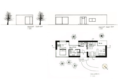 Grundriss EG und Ansichten