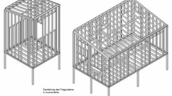 Darstellung des Tragsystems in Axonometrie