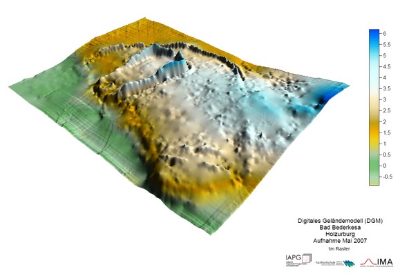 Digitales Geländemodell von der HVÜ in Burg Bederkesa