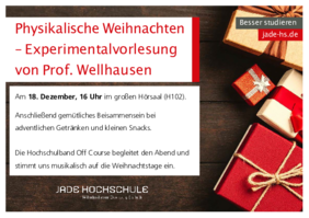 Einladung zur Weihnachtsvorlesung