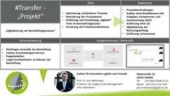 „Digitalisierung der Beschaffungsprozesse“