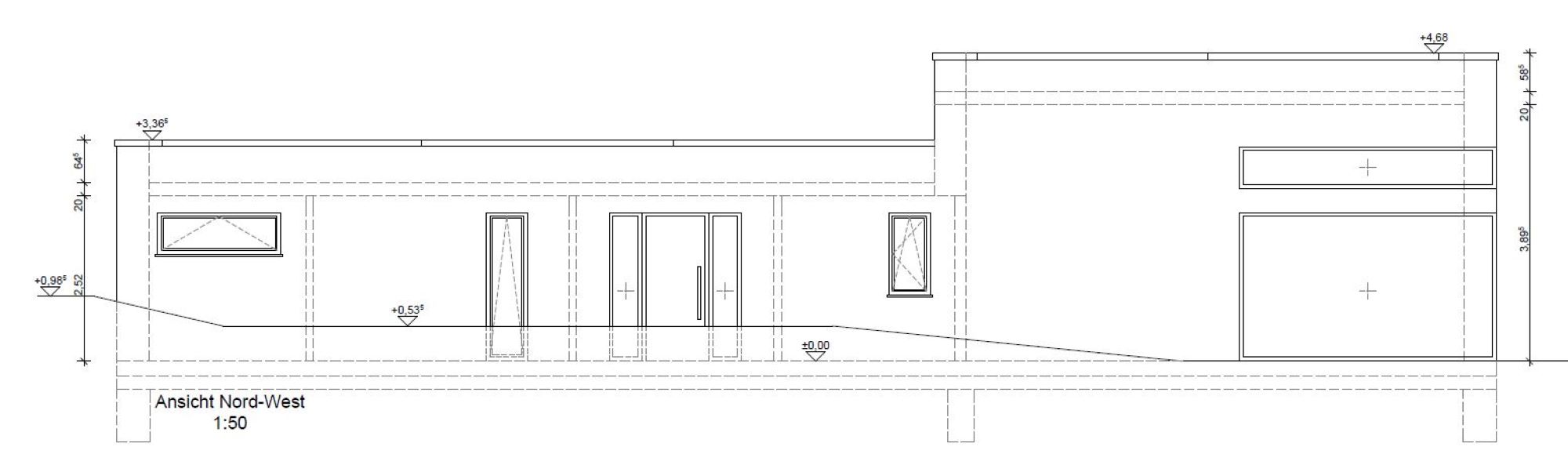 Ansicht Nord-West Werkplanung