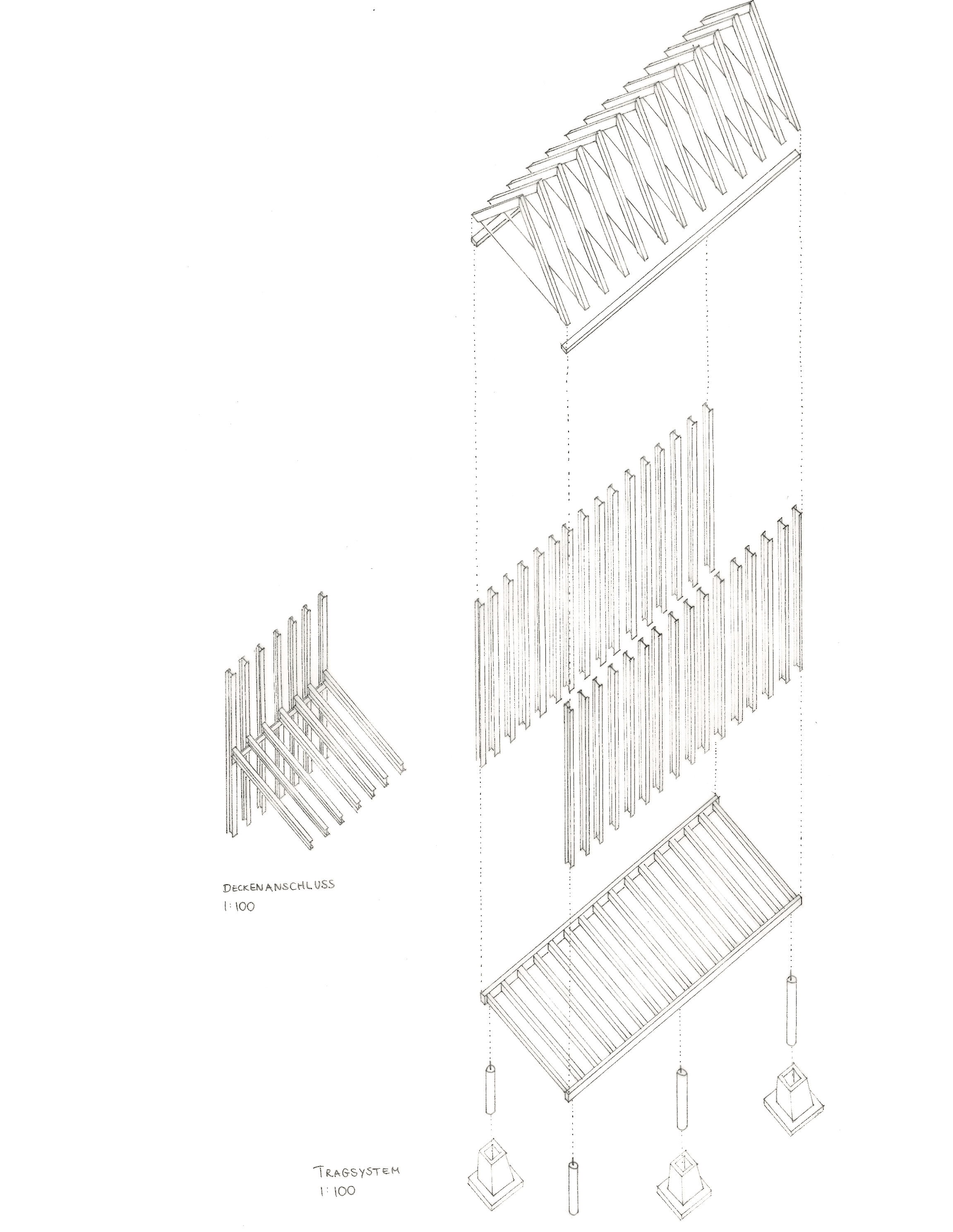 Axonometrie Tragwerk