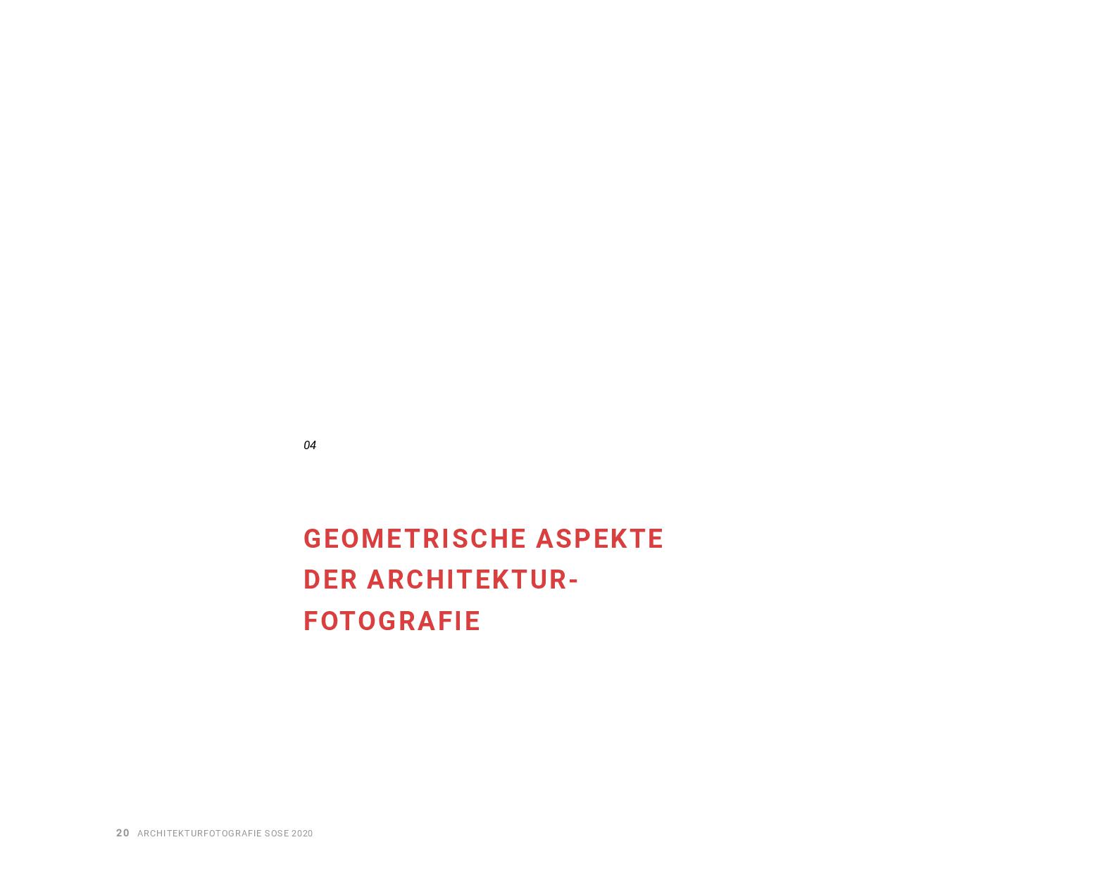 Geometrische Aspekte der Architekturfotografie