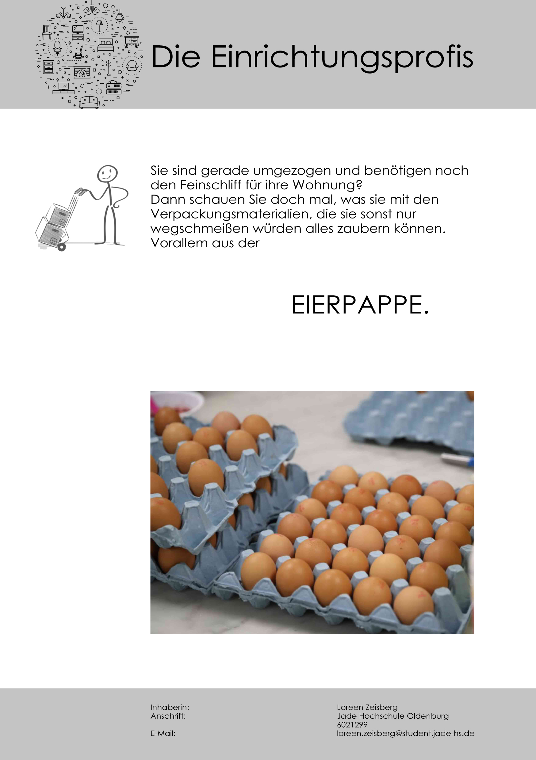 Foto 1 Eierpappe mit Texterläuterung