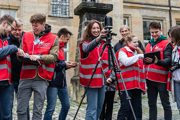 Mit dem Scanner die Universität Bamberg erkunden