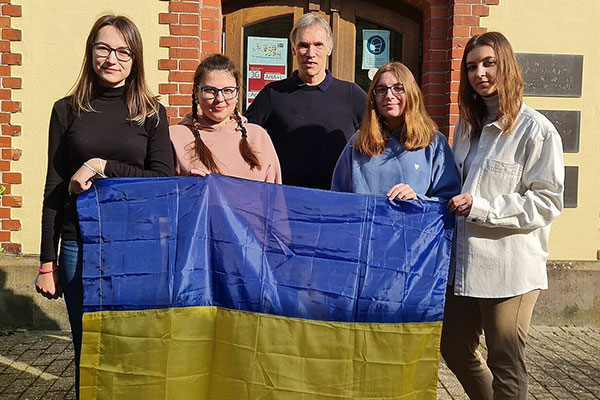 v.l. Irina Yakovenko, Olena Hryshchehko, Prof. Dr. Thomas Luhmann, Anna Kuznietsova, Daria Shapoval