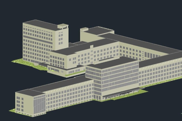 3D-Modell des KNUCA Hauptgebaeudes