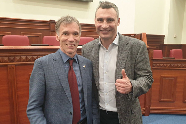 Prof. Dr. Thomas Luhmann (li.) und Vitali Klitschko