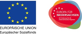 Logo Europäischer Sozialfont und EUROPA für Niedersachsen