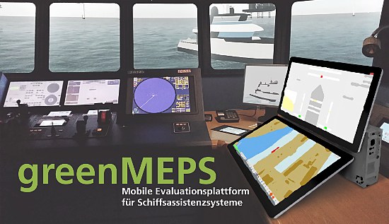 greenMEPS-Entwurf im Schiffsführungssimulator
