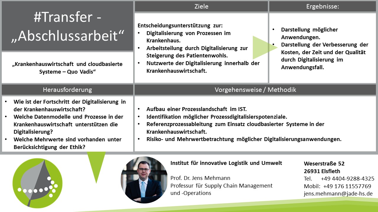 „Krankenhauswirtschaft und cloudbasierte Systeme – Quo Vadis“
