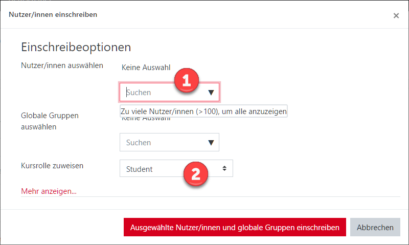 Nutzer/innen einschreiben