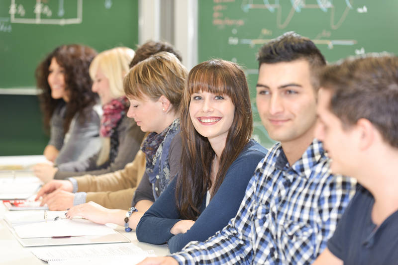 Students in a classroom